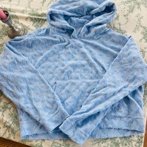 Roberta Roller Rabbit Light Blue Heart Plush Hoodie